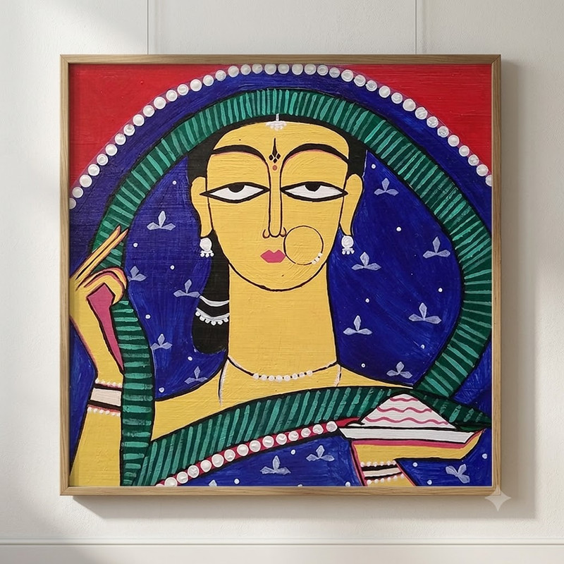 Kalighat Art on Canvas DIY Kit