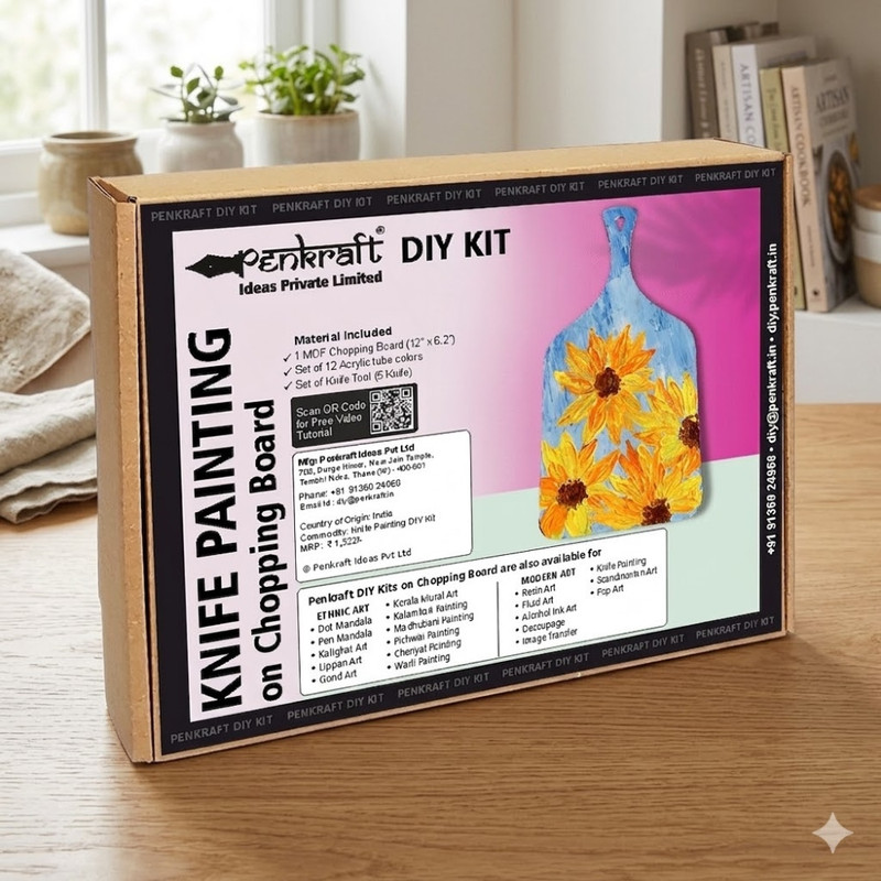Knife Painting on Chopping Board DIY Kit