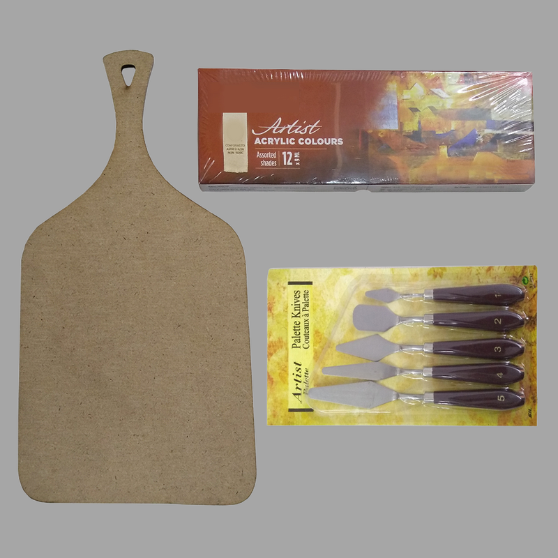 Knife Painting on Chopping Board DIY Kit