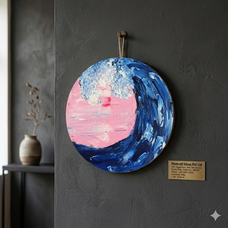 Knife Painting on Round MDF DIY Kit