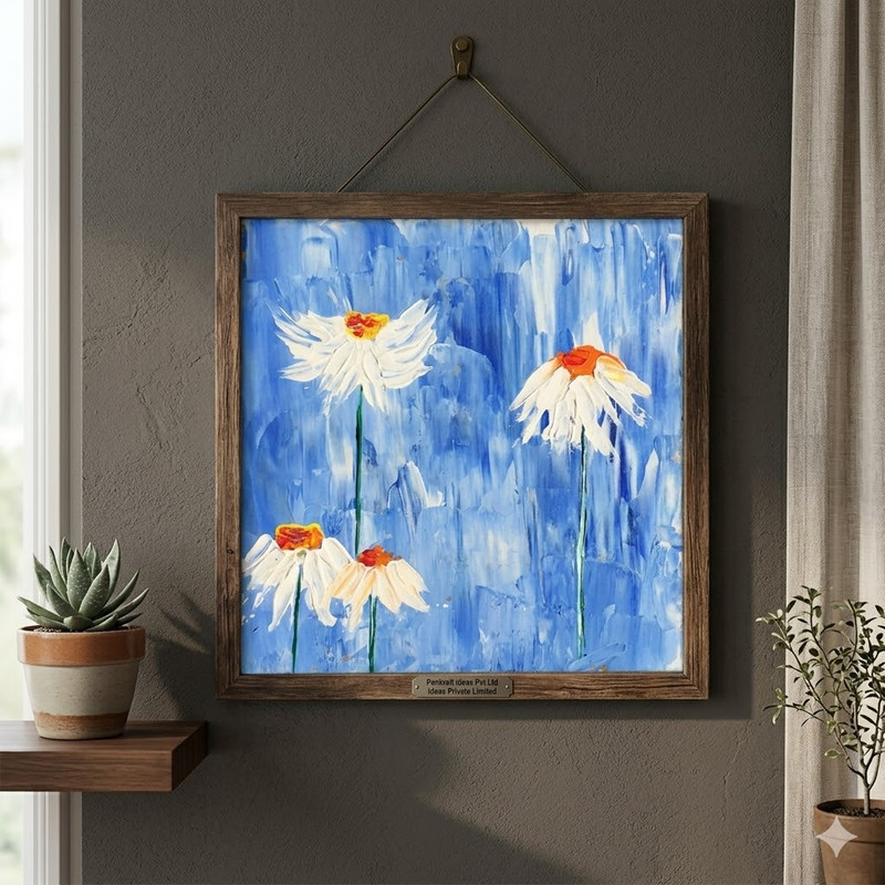 Knife Painting on MDF Square Board DIY Kit