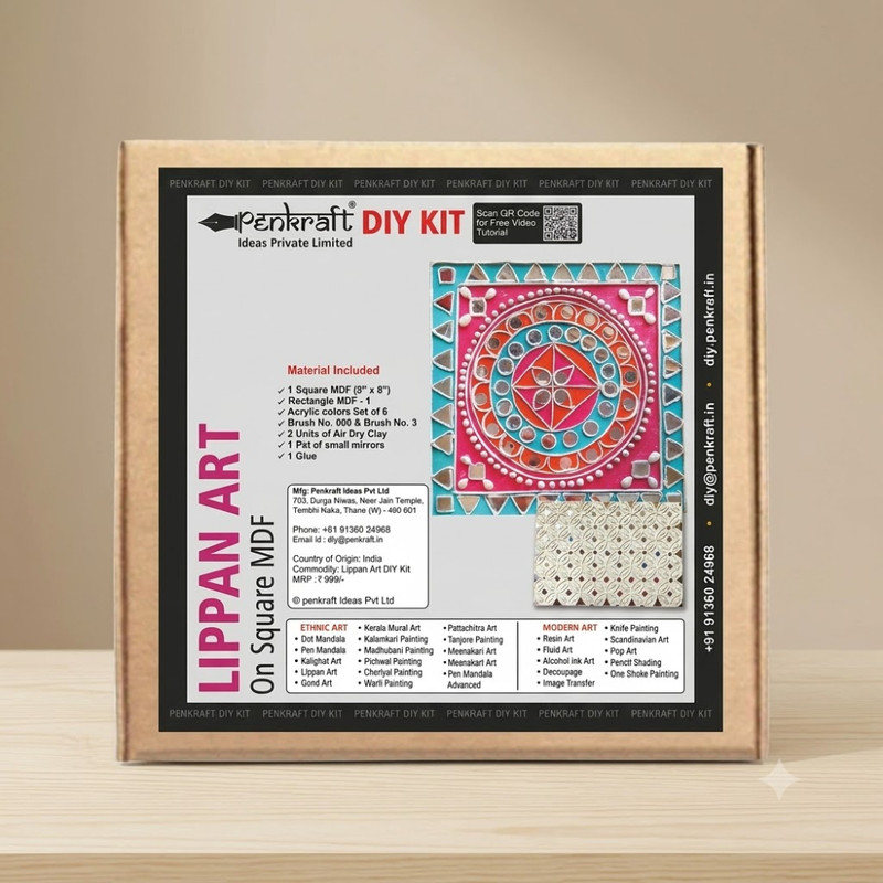 Lippan Art on MDF Square Board DIY Kit
