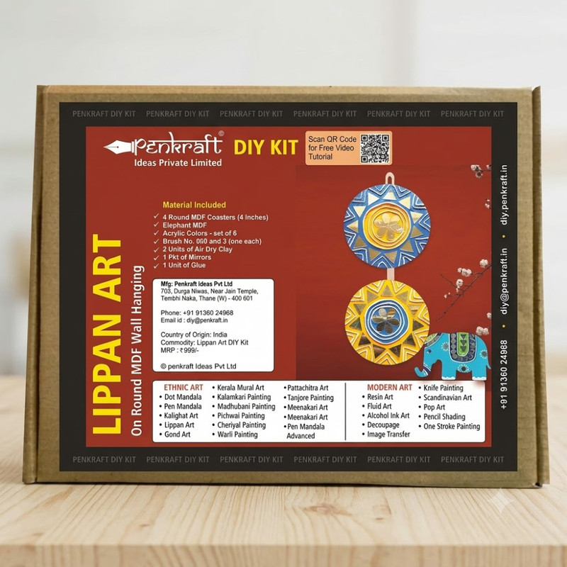 Lippan Art on Round Wall Hanging DIY Kit