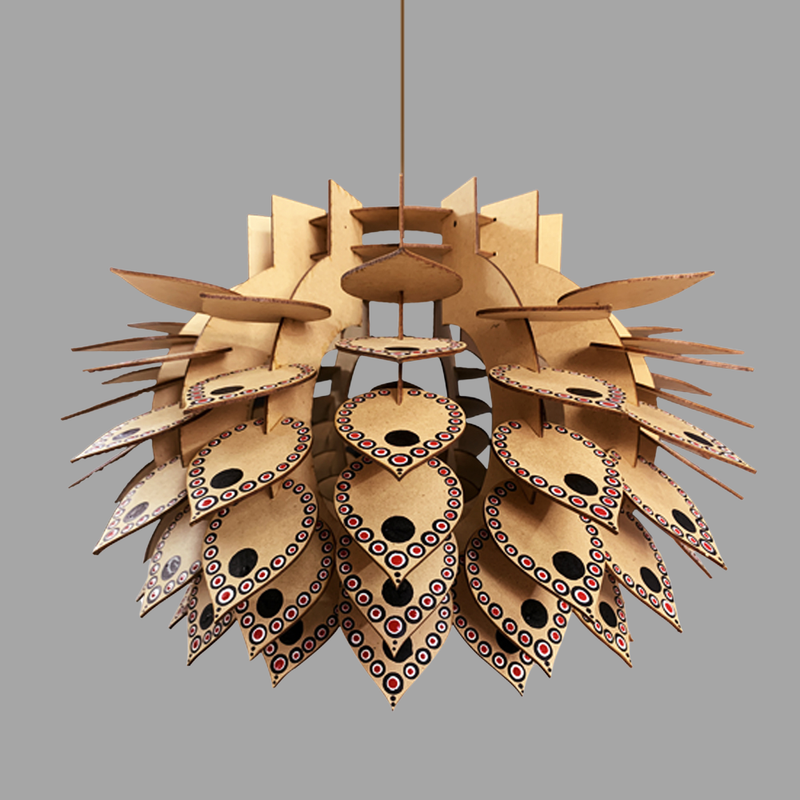 Dot Mandala on MDF Lantern DIY Kit