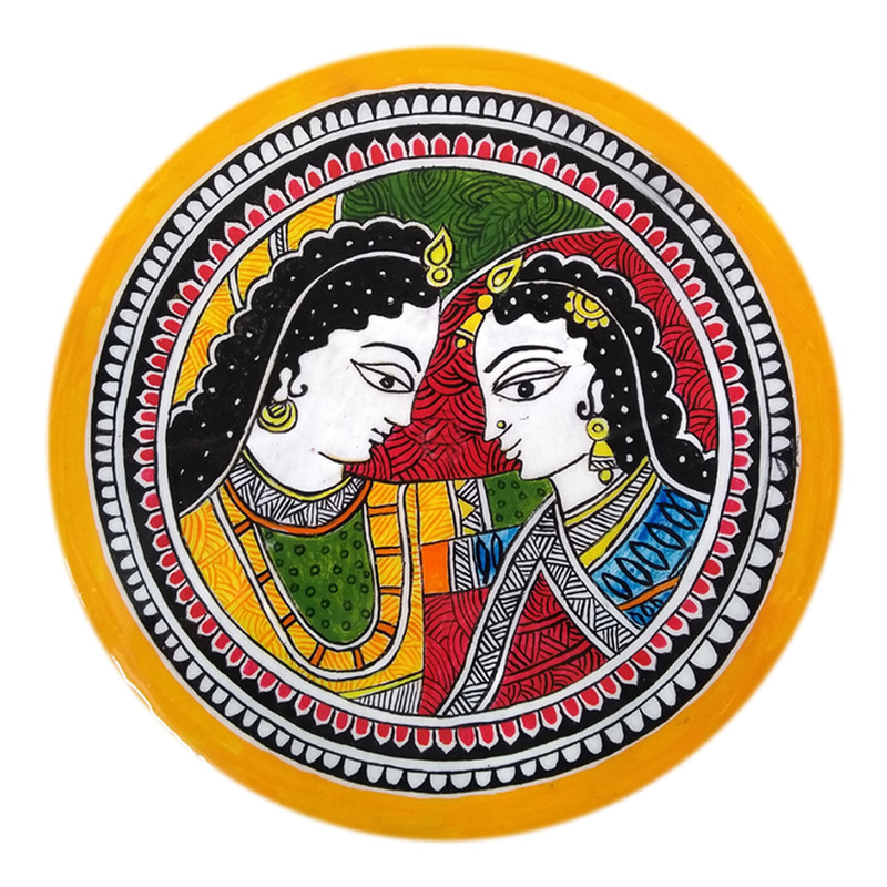 Madhubani Painting on Round MDF DIY Kit 
