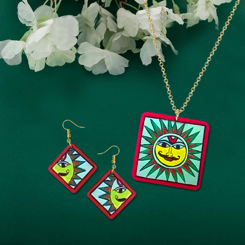Madhubani Painting on MDF Jewellery DIY Kit