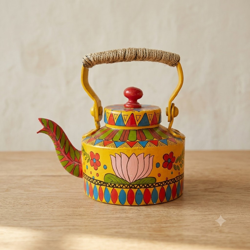Madhubani Painting on Kettle DIY Kit