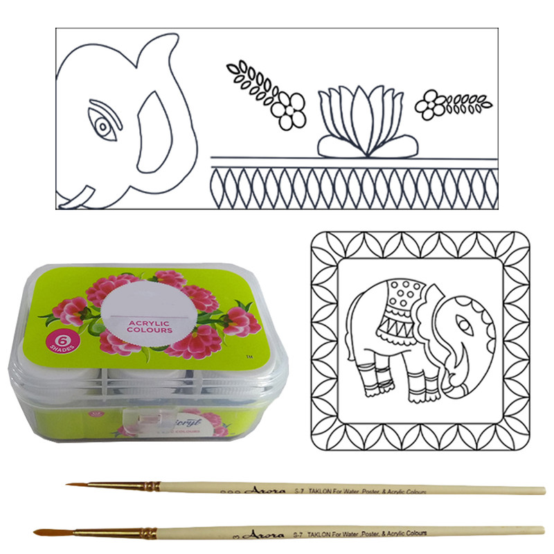 Madhubani Painting on Kettle DIY Kit