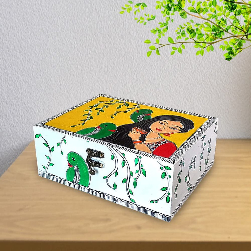 Madhubani Painting on MDF Box DIY Kit