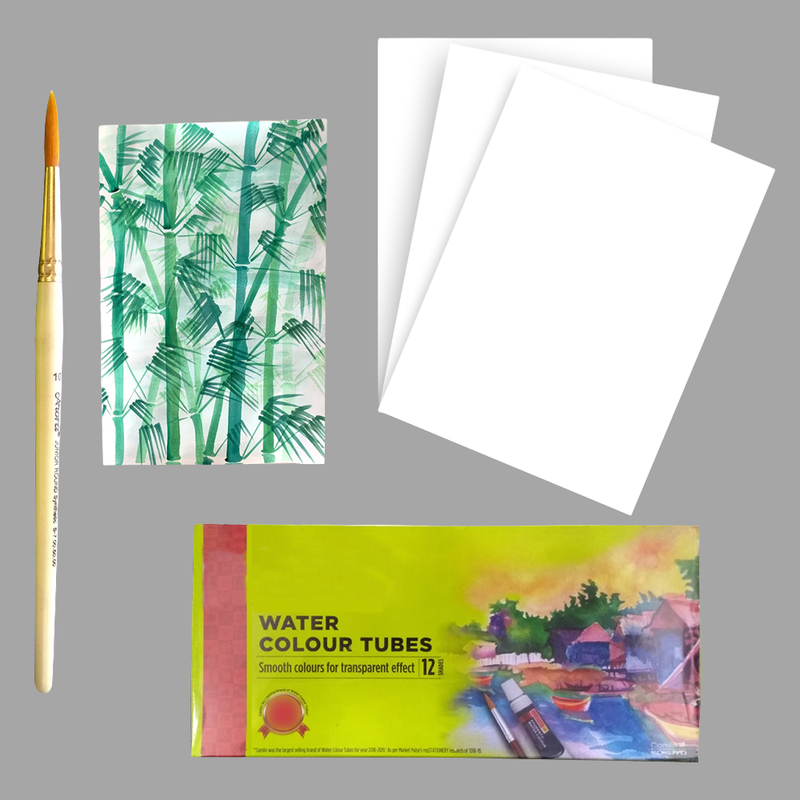 One Stroke Painting on Paper DIY Kit Bamboo