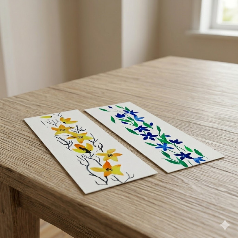 One Stroke Painting on Paper DIY Kit Bookmark