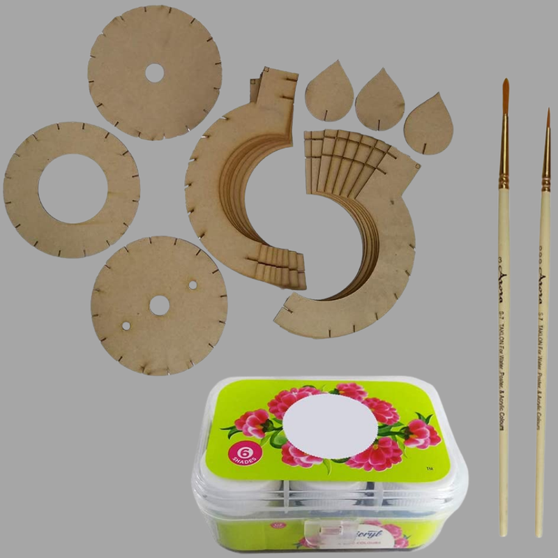 Pen Mandala on MDF Lantern DIY Kit 
