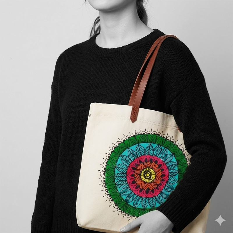 Pen Mandala on Cloth Bag DIY Kit