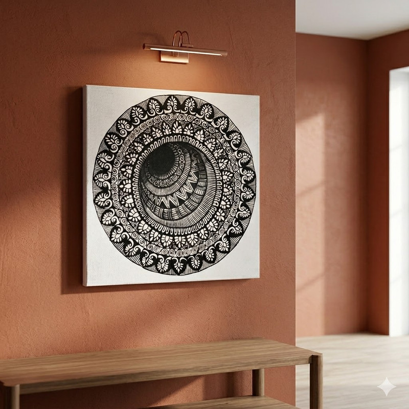 Pen Mandala on Canvas DIY Kit 