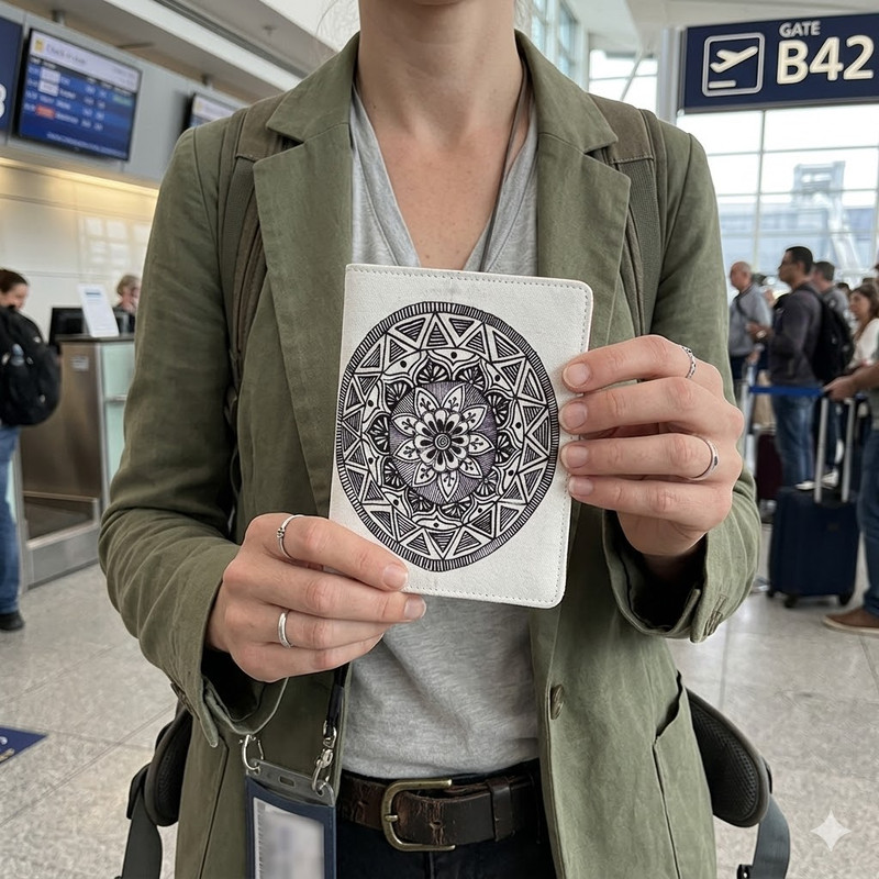Pen Mandala on Passport Cover DIY Kit