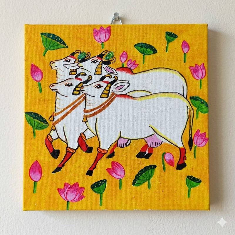 Pichwai Painting on Canvas DIY Kit 