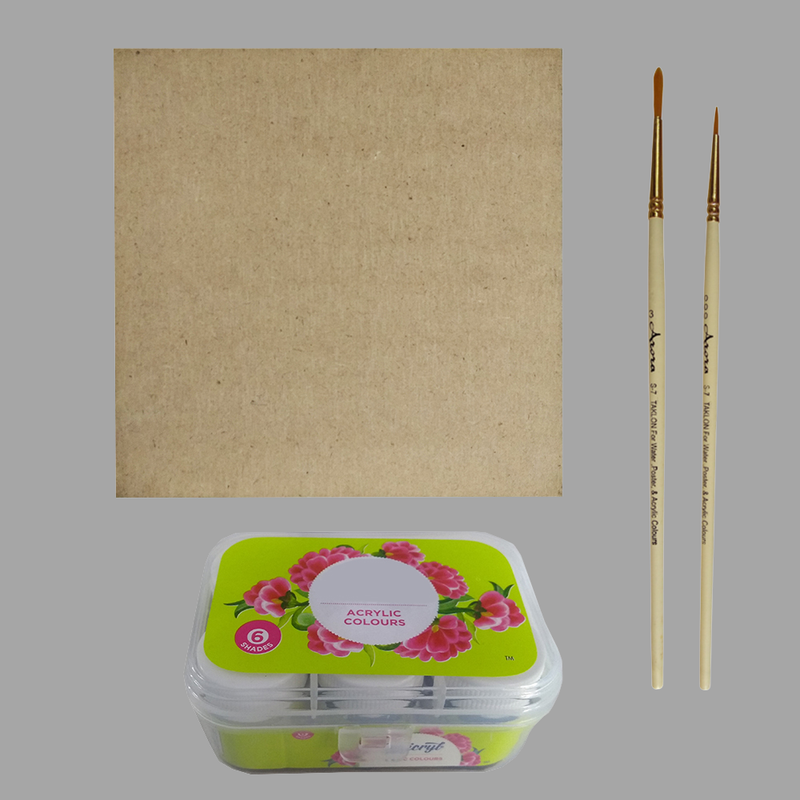 Pichwai Painting on MDF Square Board DIY Kit 