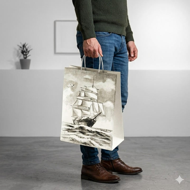 Pencil Shading on  Paper Bag  Diy Kit 