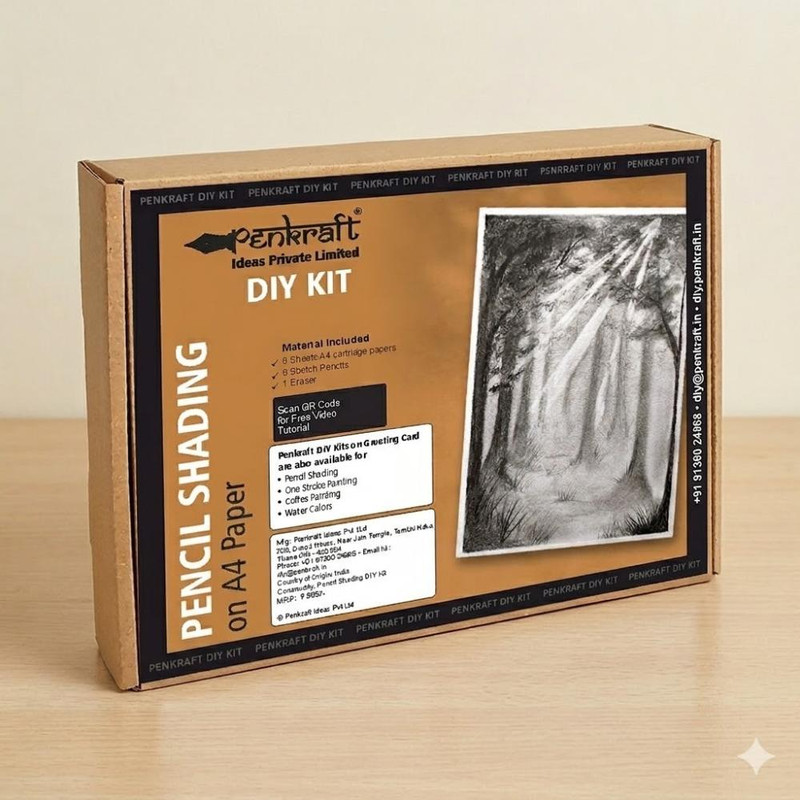 Pencil Shading on  A4 Paper  Diy Kit 