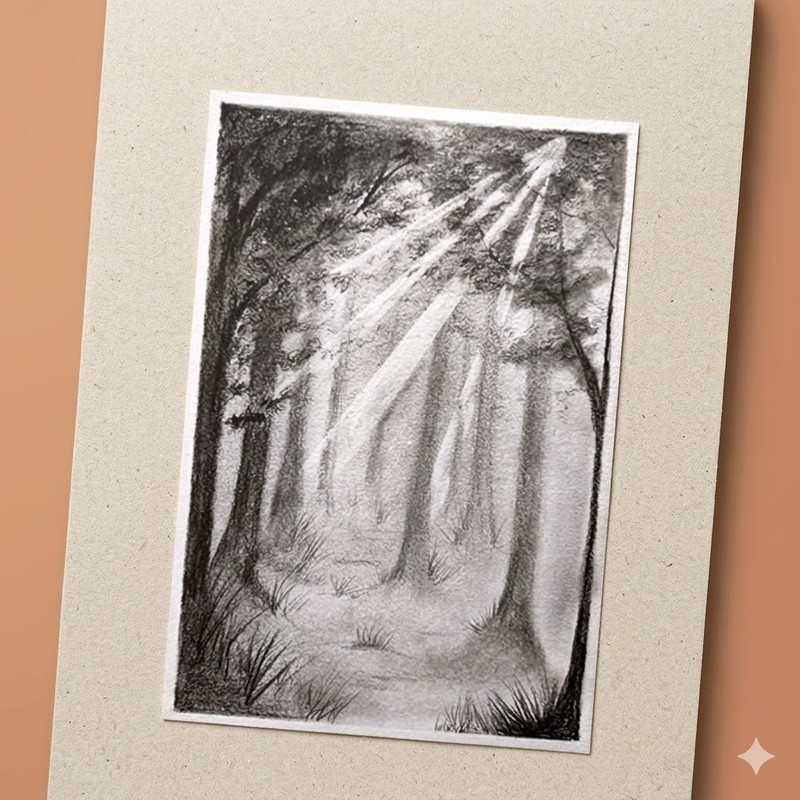 Pencil Shading on  A4 Paper  Diy Kit 