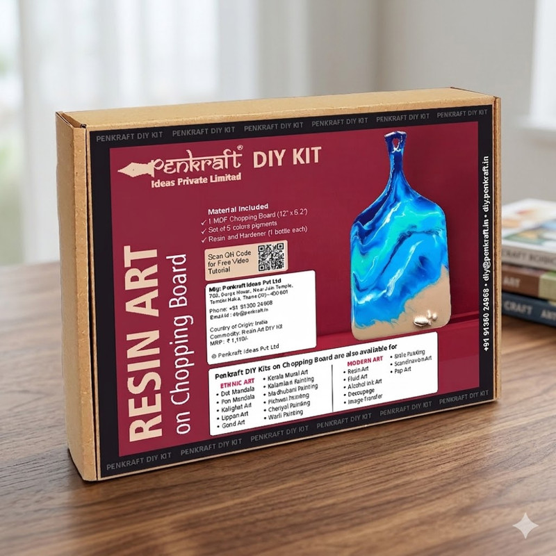 Resin Art on Chopping Board DIY Kit
