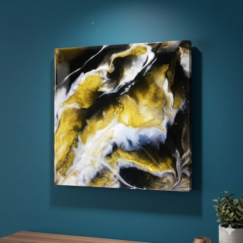 Resin Art on MDF Square Board DIY Kit