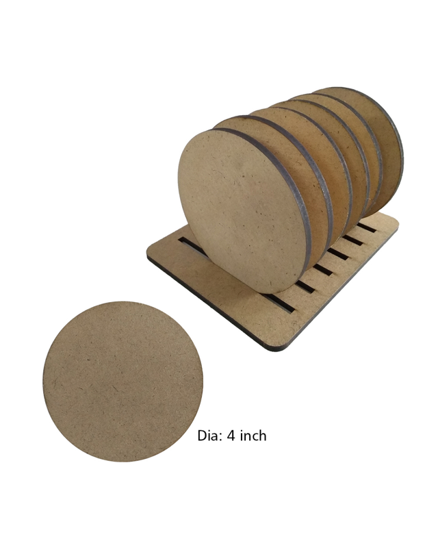 Resin Art on Round Tea Coasters with Stand DIY Kit