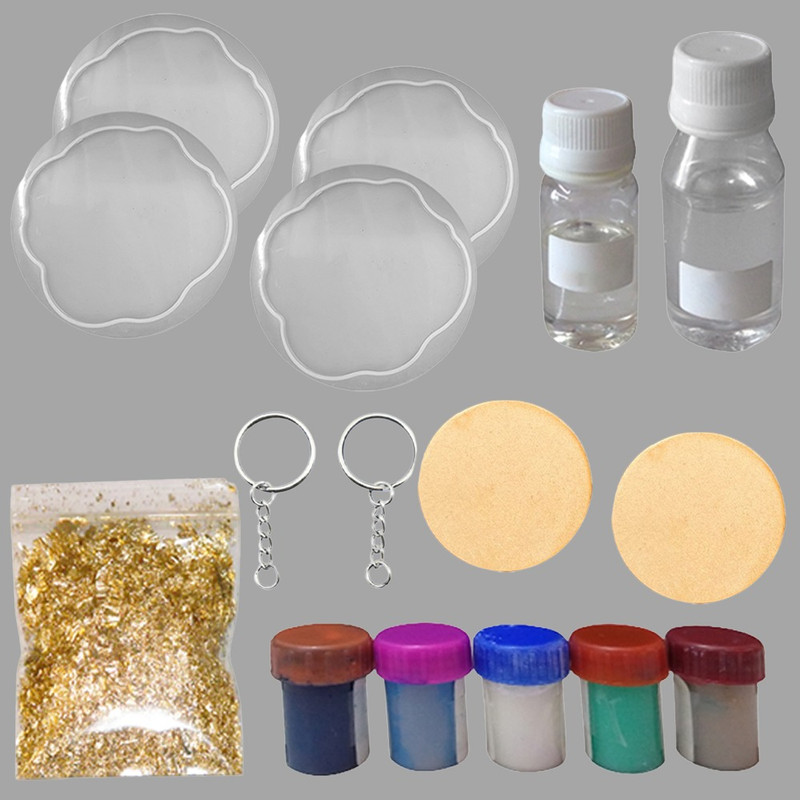 Resin Art with Round Coaster Moulds DIY Kit 