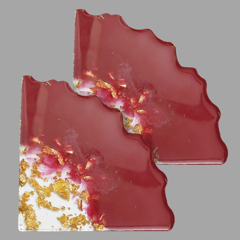 Resin Art with Triangle Coaster Moulds DIY Kit 