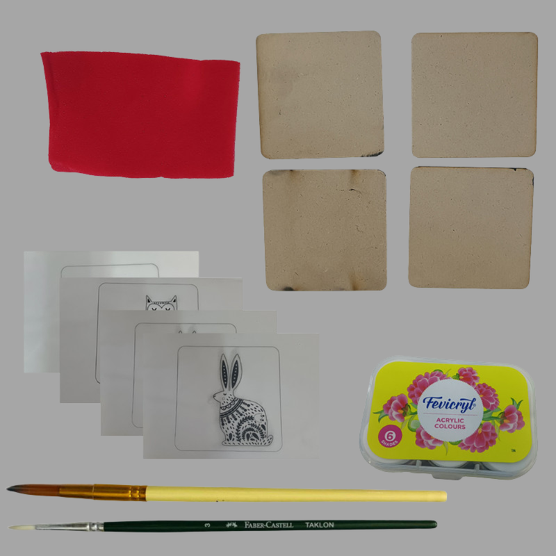 Scandinavian Art on Coasters DIY Kit 
