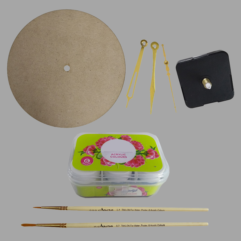 Scandinavian Art on Round Clock DIY Kit 