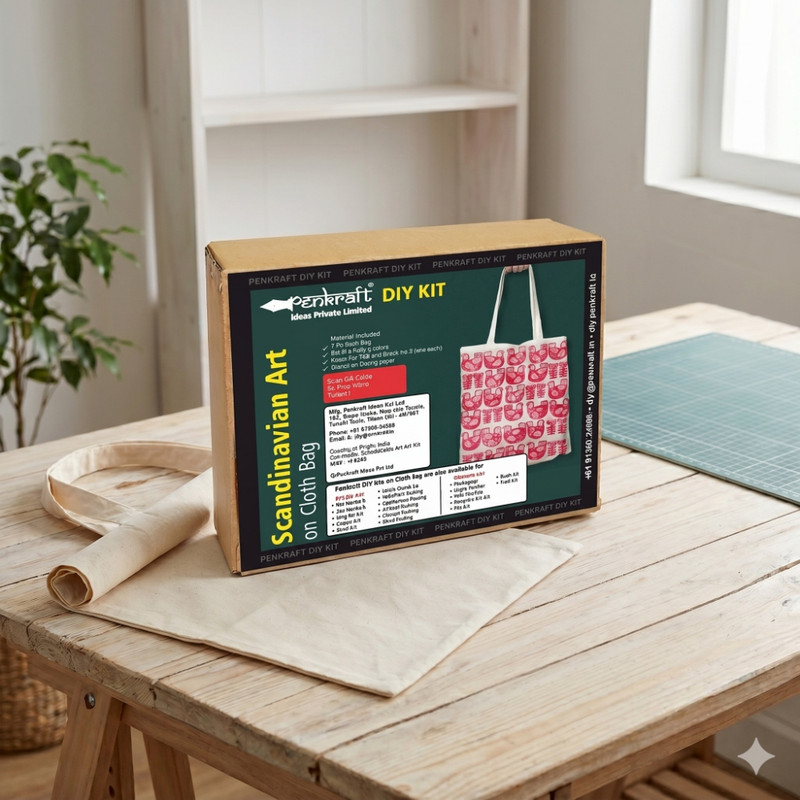 Scandinavian Art on Cloth Bag DIY Kit 