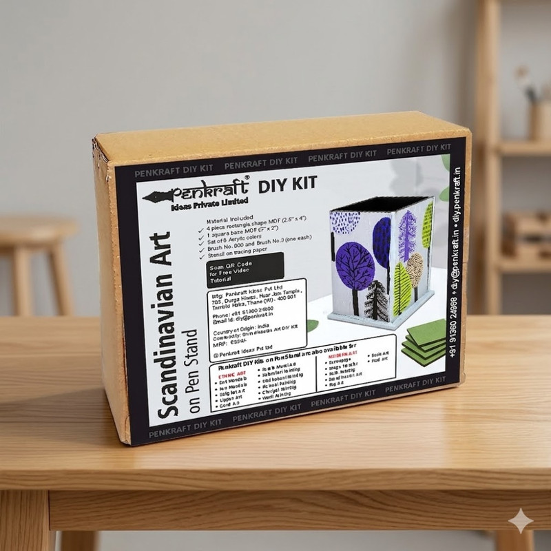 Scandinavian Art on Pen Stand DIY Kit 