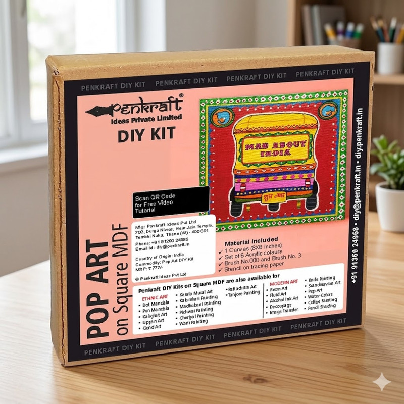 Pop Art on MDF Square Board DIY Kit