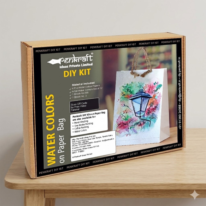 Water Color on Paper Bag DIY Kit 
