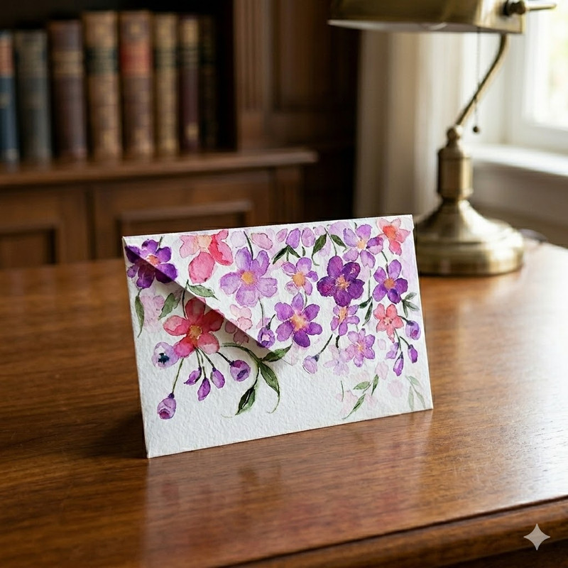 Water Color on Envelope DIY Kit 