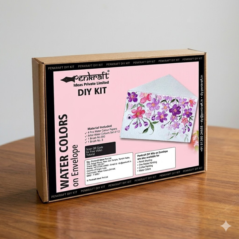 Water Color on Envelope DIY Kit 