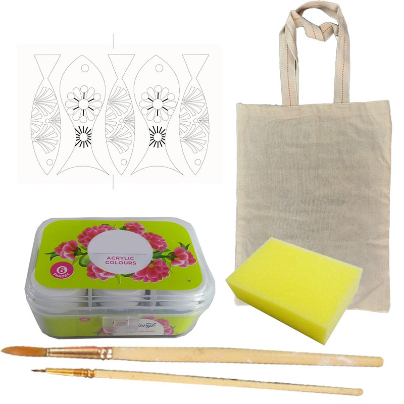 Penkraft Fabric Painting on Cloth Bag DIY kit with Free video tutorial