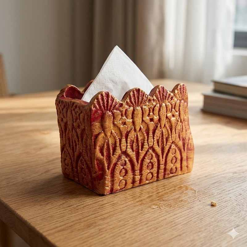 Penkraft Clay art Texture tissue holder DIY Kit with Free video tutorial