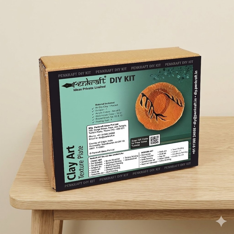 Penkraft Clay art Texture plate DIY Kit with Free video tutorial