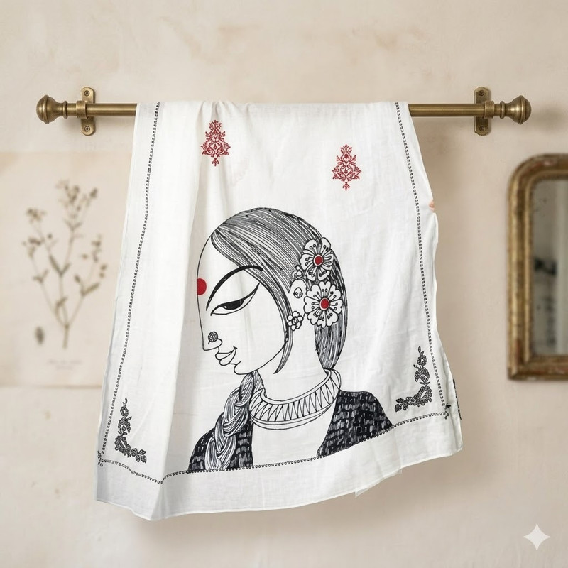 Fabric Painting on Dupatta DIY Kit 