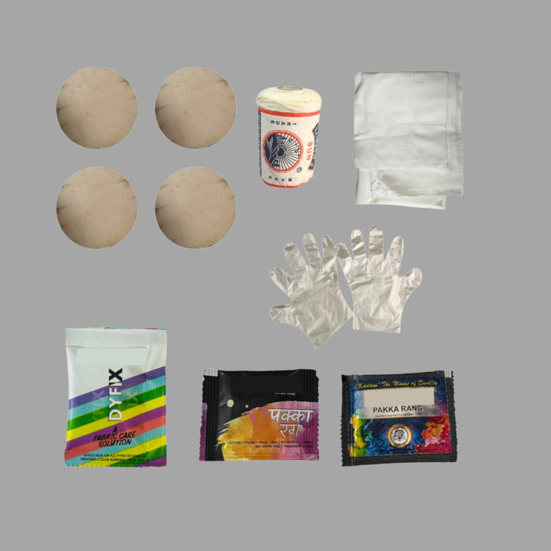 Penkraft Tie And Dye Art on Coasters ( Set Of 4 ) DIY Kit | Complete DIY Craft Kit for Beginners & Hobby Artists