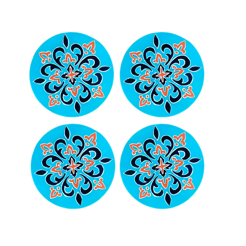 Penkraft Moroccan Tile Art on Tea Coasters DIY Kit | Complete DIY Craft Kit for Beginners & Hobby Artists