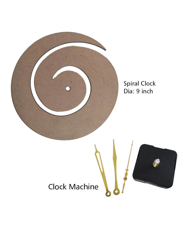 Resin Art on MDF Spiral Clock DIY Kit
