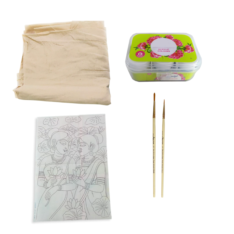 Penkraft Sakhi Art on Scroll DIY Kit | Complete DIY Craft Kit for Beginners & Hobby Artists